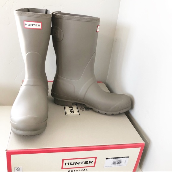 Hunter Shoes - Hunter Matte Gray Short Rainboot